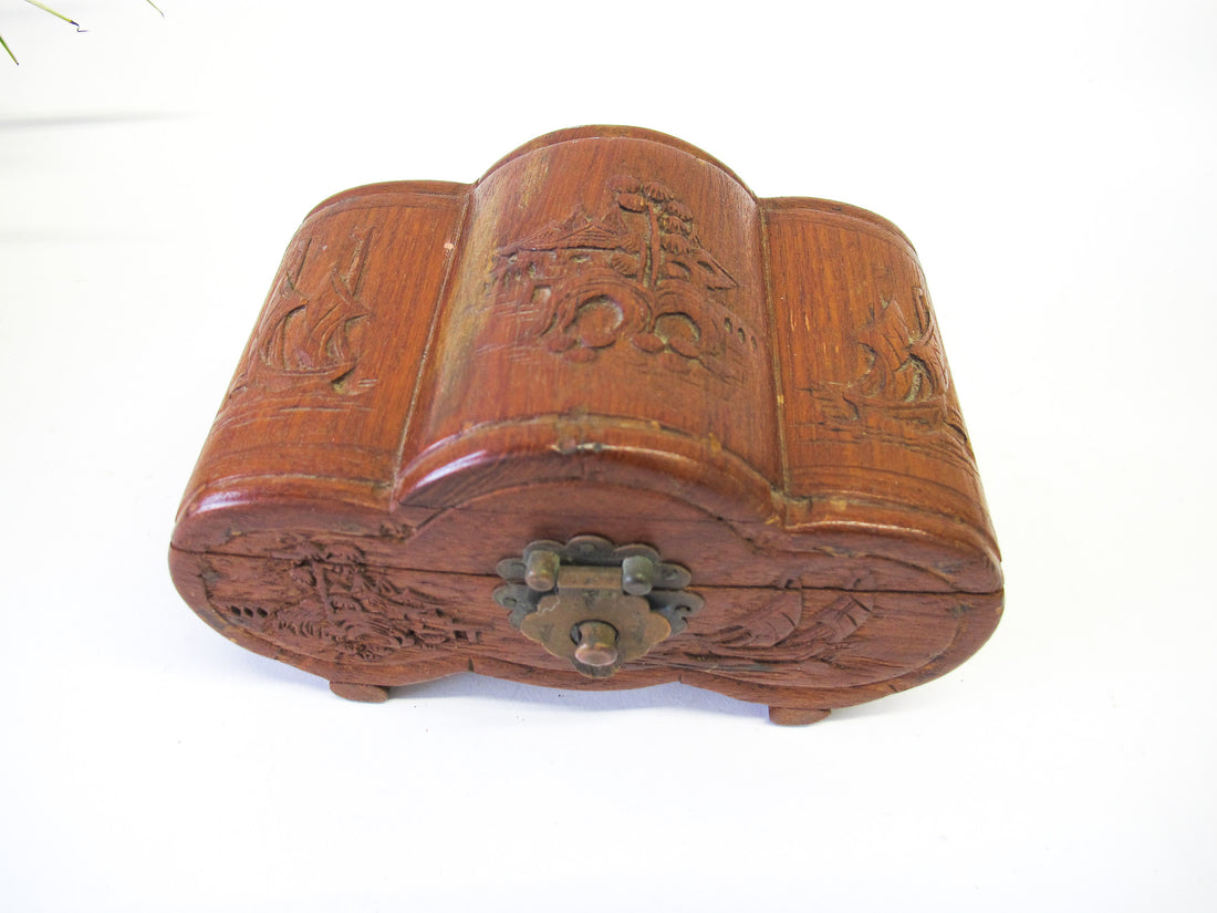 Wood Carved Teak Box
