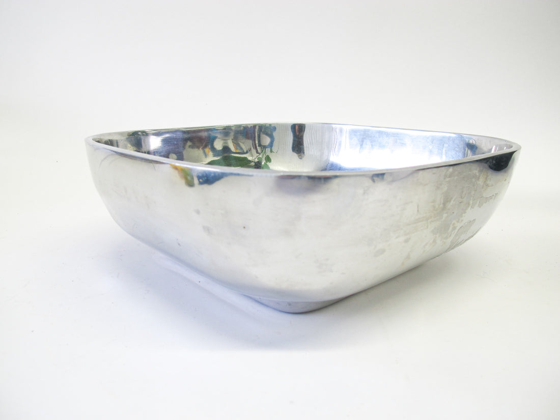 Old Town Imports Pewter Rounded Square Serving Bowl Dish