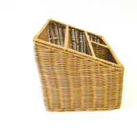 Wicker Office Desk Organizer Mail Holder Wall Shelf