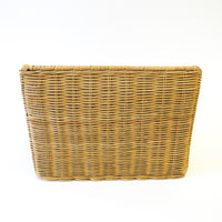 Wicker Office Desk Organizer Mail Holder Wall Shelf