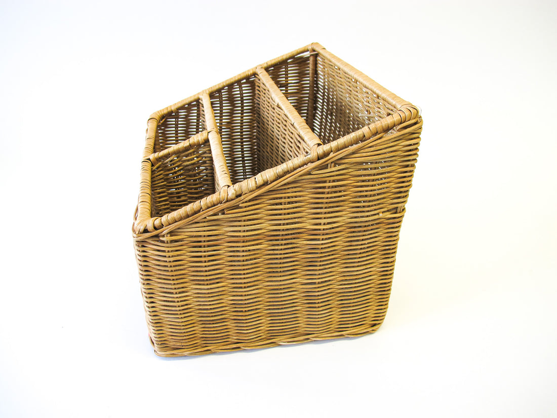 Wicker Office Desk Organizer Mail Holder Wall Shelf