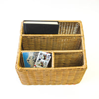 Wicker Office Desk Organizer Mail Holder Wall Shelf