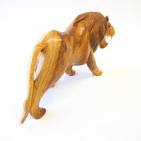 Handcarved Wood Lion Figures (Each Sold Separately)