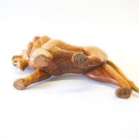 Handcarved Wood Lion Figures (Each Sold Separately)