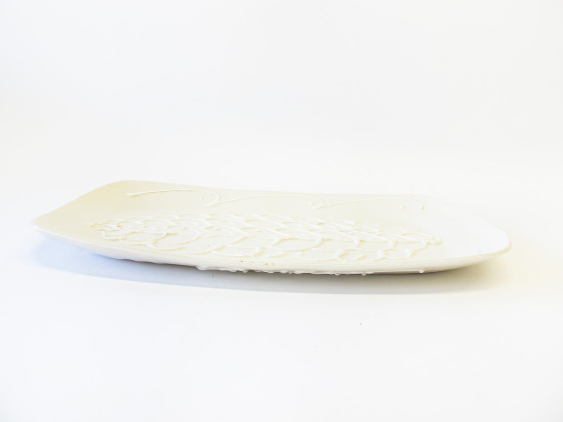 Lampert Pressed White Clay Dish with Raised Finish Detailing