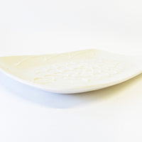 Lampert Pressed White Clay Dish with Raised Finish Detailing