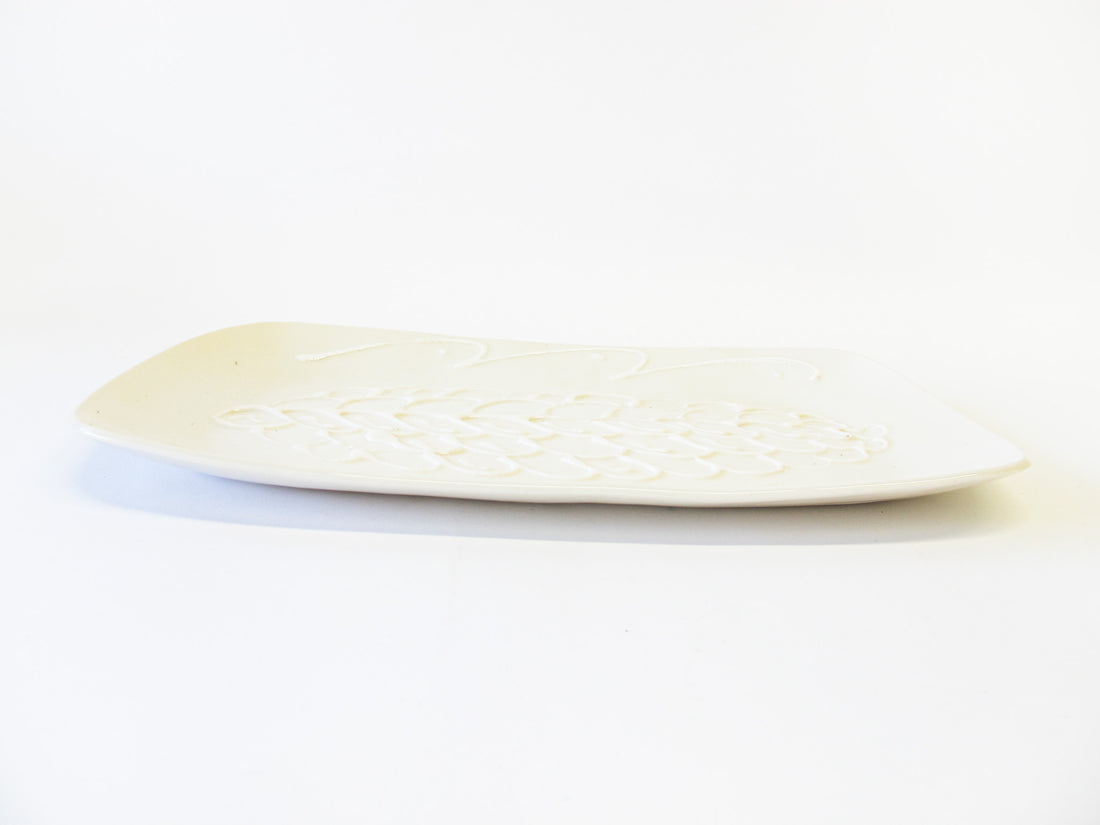 Lampert Pressed White Clay Dish with Raised Finish Detailing