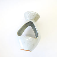Speckled White 1970's Studio Art Pottery Planter / Diffuser / Candle Holder