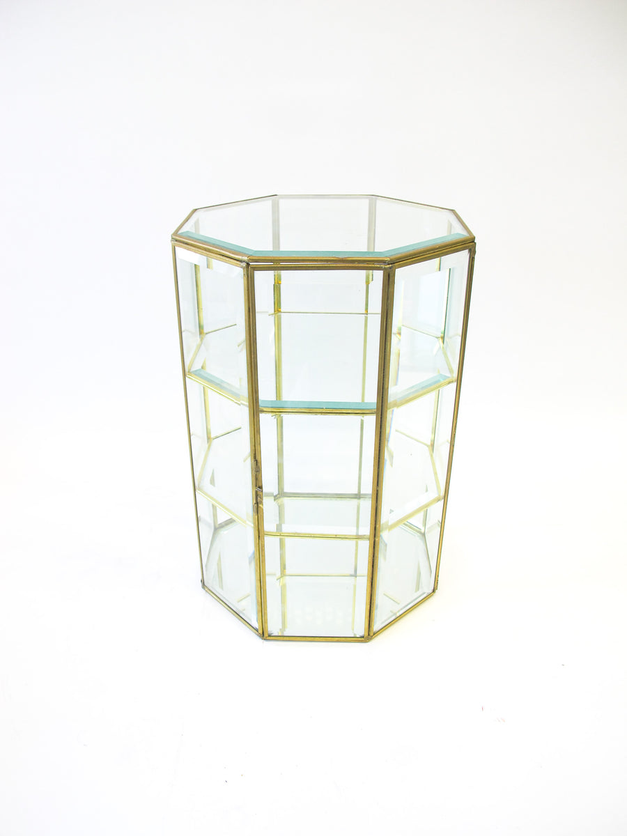 Octagonal Glass and Brass Display Case – Portland Revibe
