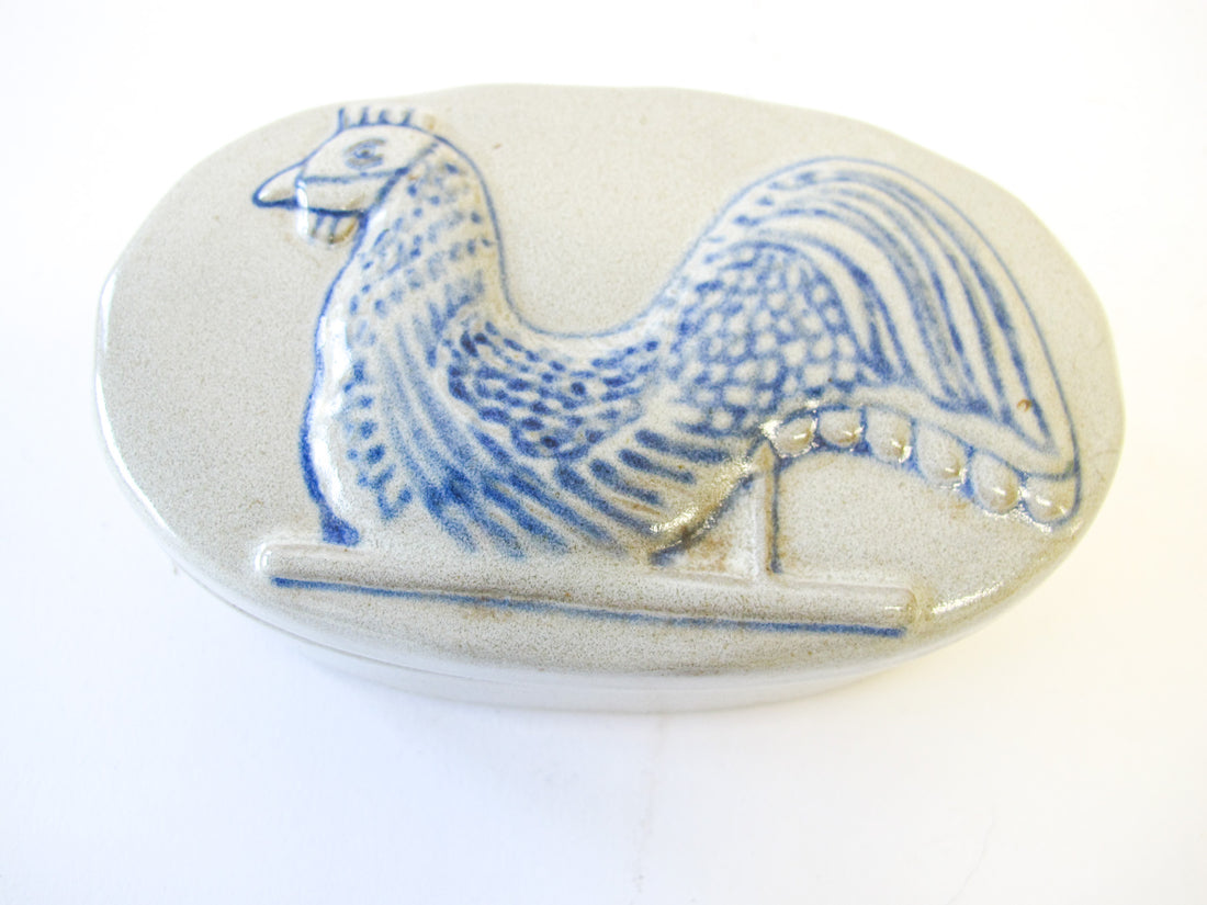 Ceramic Stoneware Japanese Studio Pottery Rooster Box