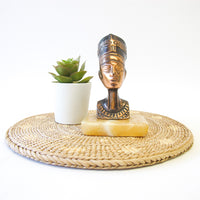 Egyptian Brass Head on Onxy Base