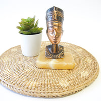 Egyptian Brass Head on Onxy Base