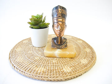 Egyptian Brass Head on Onxy Base