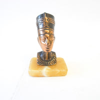 Egyptian Brass Head on Onxy Base