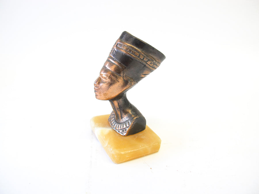 Egyptian Brass Head on Onxy Base