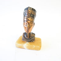 Egyptian Brass Head on Onxy Base