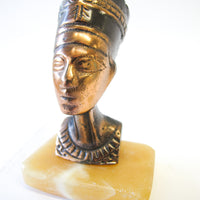 Egyptian Brass Head on Onxy Base