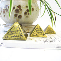 Stacking Brass Pyramids Set of 3