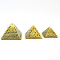 Stacking Brass Pyramids Set of 3