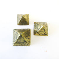 Stacking Brass Pyramids Set of 3