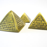 Stacking Brass Pyramids Set of 3