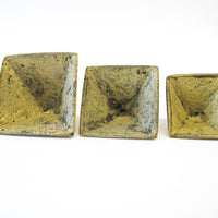 Stacking Brass Pyramids Set of 3