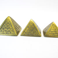 Stacking Brass Pyramids Set of 3