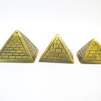 Stacking Brass Pyramids Set of 3