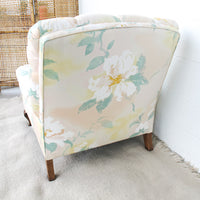 Floral Tufted Oversized Vintage Traditional Chair