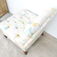 Floral Tufted Oversized Vintage Traditional Chair