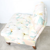 Floral Tufted Oversized Vintage Traditional Chair