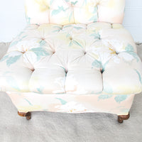 Floral Tufted Oversized Vintage Traditional Chair