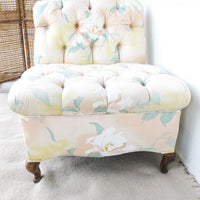 Floral Tufted Oversized Vintage Traditional Chair