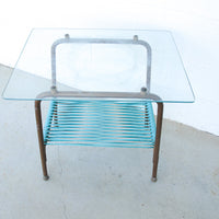 Ames Aire Midcentury Teal and Gold Patio Furniture