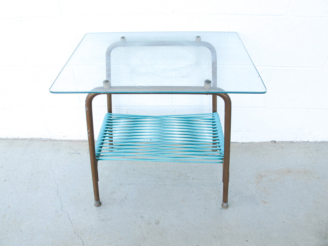 Ames Aire Midcentury Teal and Gold Patio Furniture