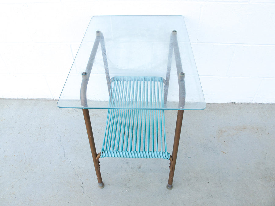 Ames Aire Midcentury Teal and Gold Patio Furniture