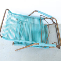 Ames Aire Midcentury Teal and Gold Patio Furniture