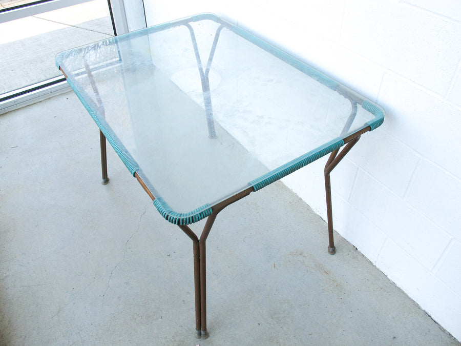 Ames Aire Midcentury Teal and Gold Patio Furniture