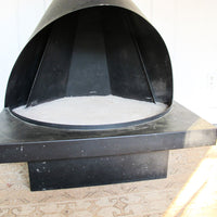 Black Midcentury Modern Fireplace