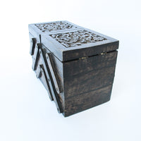 Folding Layered Hobby/Jewelry Box - Dark Wood