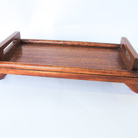 Short Wooden Tray with Legs