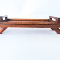 Short Wooden Tray with Legs