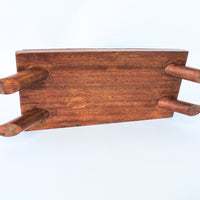 Short Wooden Tray with Legs
