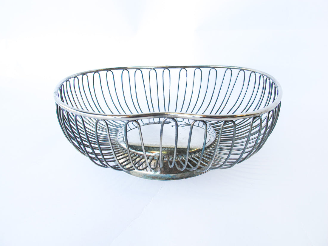 Apple Shaped Metal Bowl/Basket