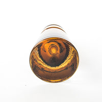 Dark Amber Hand Blown Glass Midcentury Vase