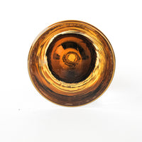 Dark Amber Hand Blown Glass Midcentury Vase