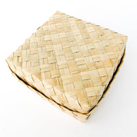 Woven Palm Frond Square Box Oahu Hawaii