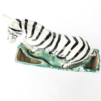Ceramic Midcentury Zebra Planter