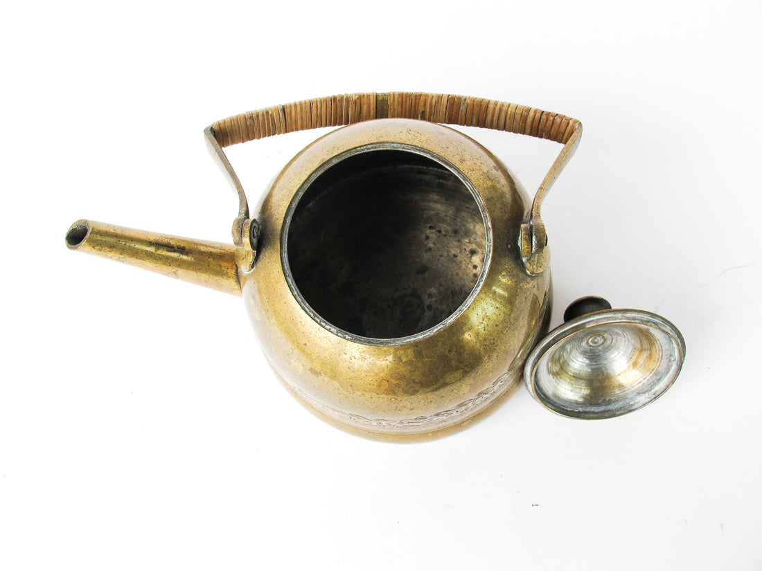 Brass Etched Indian Tea Pot