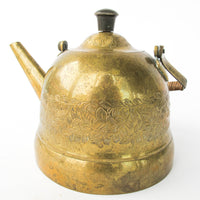 Brass Etched Indian Tea Pot